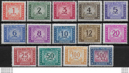 1947-54 Italia Segnatasse 14v. Mc MNH Sassone N. 97/110 - Sonstige & Ohne Zuordnung