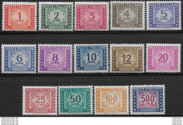 1947-54 Italia Segnatasse 14v. MNH Sassone N. 97/110 - Autres & Non Classés