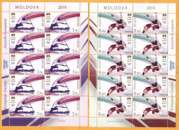 2019 Moldova Moldavie 2 Sheets Mint  Sport. Canoe. Wrestling. European Games. Minsk. Belarus. - Moldavie