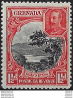 1934 Grenada Giorgio V 1½d. Black And Scarlet MNH SG N. 137 - Other & Unclassified