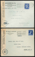 Lot De 4 Lettres Affr De GAND Et ANTWERPEN /1945 Pour Londres Avec Bande Et Censure Des Communications - Oorlog 40-45 (Brieven En Documenten)