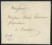 L Datée De Genappe 1828 Pour Nivelles (par Porteur) - 1815-1830 (Periodo Olandese)