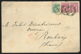 L Affr N°45+46 X2 De GAND/1892 Pour Roubaix + INCONNU + INCONNU A L'APPEL/LE CHEF FACTEUR/C NIVESSE - 1884-1891 Leopold II.