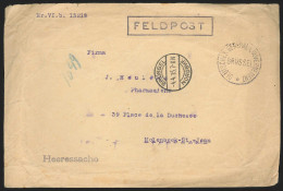 L. Feldpost Càpt BRUSSEL/1915 + Cachet "DEUSCHES GENERAL GOUVERNEMENT/BRUSSEL Pour Molenbeek - Duits Leger