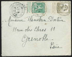 L Affr N°110+119 Càd LE HAVRE/1914 Pour Grenoble - 1912 Pellens