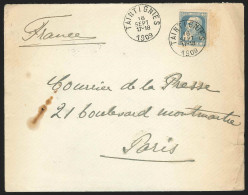 L Affr N°76 De TAINTIGNIES/1909 + Bulletin D'abonnement Du Courrier De La Presse à Paris - 1905 Grove Baard