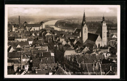 AK Ingolstadt, Untere Stadtpfarrkirche Mit Blick Zur Donau  - Ingolstadt