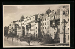 AK Wasserburg A. Inn, Häuserreihe Am Fluss  - Wasserburg (Inn)