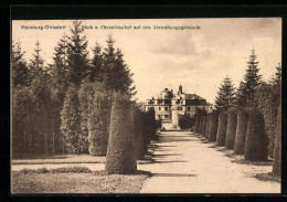 AK Hamburg-Ohlsdorf, Blick V. Ehrenfriedhof Auf Das Verwaltungsgebäude  - Noord