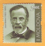 2022  Moldova Personalities Who Changed The World History  Louis Pasteur (1822-1895), French Inventor  Mint - Moldova