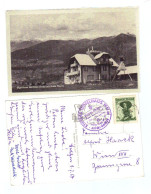 Österreich, 1954, AK Von Gipfelhaus Gerlitzen Frankiert Mit S 1,-- Trachten Grün + Hüttenstempel (13333E) - Autres & Non Classés