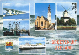 72324494 Zeeland Niederlande Windmuehle Leuchtturm Faehre Kirche Bruecke Zeeland - Other & Unclassified