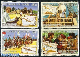 Guinea, Republic 1986 Columbus 4v, Mint NH, History - Transport - Explorers - Ships And Boats - Onderzoekers