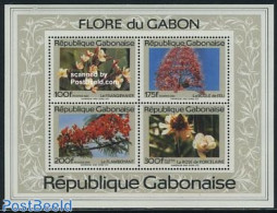 Gabon 1991 Flowers S/s, Mint NH, Nature - Flowers & Plants - Nuovi