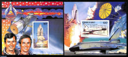 Djibouti 1981 Columbia Flight 2 S/s Imperforated, Mint NH, Transport - Space Exploration - Gibuti (1977-...)
