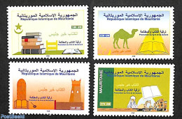 Mauritania 2003 Reading 4v, Mint NH, Nature - Science - Camels - Education - Art - Books - Autres & Non Classés