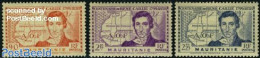 Mauritania 1939 Rene Caillie 3v, Mint NH, History - Various - Explorers - Maps - Esploratori