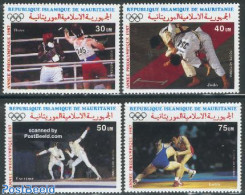 Mauritania 1987 Olympic Games Seoul 4v, Mint NH, Sport - Boxing - Fencing - Judo - Olympic Games - Boxen