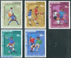 Mauritania 1990 Football Games 5v, Mint NH, Sport - Various - Football - Maps - Géographie