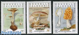 New Caledonia 1998 Mushrooms 3v, Mint NH, Nature - Mushrooms - Unused Stamps