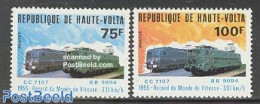 Upper Volta 1980 Locomotive Speed Records 2v, Mint NH, Transport - Railways - Trains
