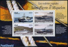 Saint Pierre And Miquelon 2006 Fast Water Transport 4v M/s, Mint NH, Transport - Ships And Boats - Schiffe