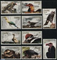 Congo Dem. Republic, (zaire) 1982 Birds 10v, Mint NH, Nature - Birds - Birds Of Prey - Kingfishers - Other & Unclassified