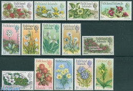 Falkland Islands 1968 Definitives, Flowers 14v, Mint NH, Nature - Flowers & Plants - Autres & Non Classés