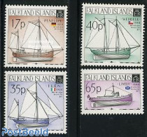 Falkland Islands 1998 Sailing Ships 4v, Mint NH, Transport - Ships And Boats - Barche