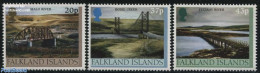 Falkland Islands 2000 Bridges 3v, Mint NH, Art - Bridges And Tunnels - Brücken