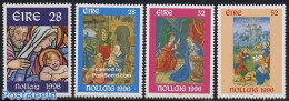 Ireland 1996 Christmas 4v, Mint NH, Religion - Christmas - Art - Stained Glass And Windows - Unused Stamps