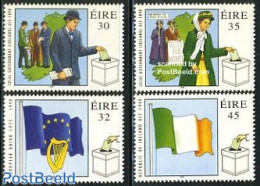 Ireland 1998 Elections 4v, Mint NH, History - Various - Europa Hang-on Issues - Flags - Maps - Nuovi