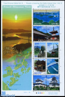 Japan 2010 Seto Island 10v M/s, Mint NH, Transport - Ships And Boats - Art - Bridges And Tunnels - Neufs