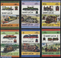 Saint Lucia 1984 Locomotives 6x2v [:], Mint NH, Transport - Railways - Trains