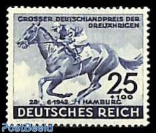 Germany, Empire 1942 Blue Band Horse Races 1v, Mint NH, Nature - Sport - Horses - Sport (other And Mixed) - Nuevos