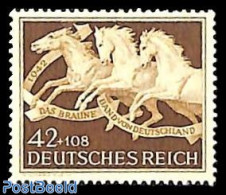 Germany, Empire 1942 Brown Band Horse Races 1v, Mint NH, Nature - Sport - Horses - Sport (other And Mixed) - Nuevos