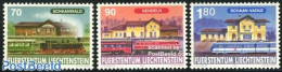 Liechtenstein 1997 125 Years Railways 3v, Mint NH, Transport - Railways - Ungebraucht