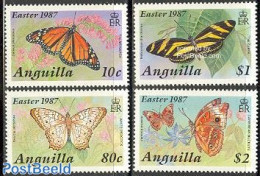 Anguilla 1987 Easter, Butterflies 4v, Mint NH, Nature - Butterflies - Flowers & Plants - Anguilla (1968-...)