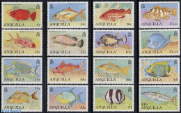 Anguilla 1990 Fish 16v (without Year), Mint NH, Nature - Fish - Pesci