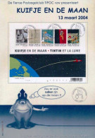 BELGIUM 2004 TINTIN IN MOON LIMITED ADDITION FIRST DAY CANCELED SHEET PRINTED ONLY 750 PCS RARE - Bandes Dessinées