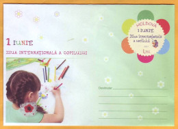 2017  Moldova Moldavie  International Children's Day. Envelope With The Original Postal Stamp - Moldova