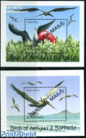 Barbuda 1991 Birds 2 S/s, Mint NH, Nature - Birds - Barbuda (...-1981)