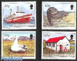 South Georgia / Falklands Dep. 1998 Tourism 4v, Mint NH, Nature - Transport - Birds - Sea Mammals - Post - Ships And B.. - Posta