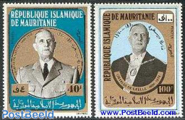 Mauritania 1971 Charles De Gaulle 2v, Mint NH, History - Politicians - Autres & Non Classés