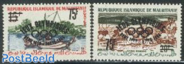 Mauritania 1962 Olympic Games Rome, Small Overprints 2v, Mint NH, Sport - Transport - Olympic Games - Ships And Boats - Ships