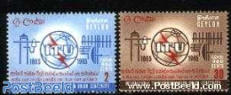Sri Lanka (Ceylon) 1965 I.T.U. Centenary 2v, Mint NH, Science - Various - Telecommunication - I.T.U. - Télécom