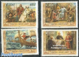 Ireland 2002 Brian Boru 4v, Mint NH, History - Nature - Performance Art - Religion - Transport - History - Horses - Mu.. - Unused Stamps
