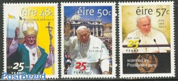 Ireland 2003 25 Years Pope 3v, Mint NH, Religion - Pope - Religion - Ungebraucht