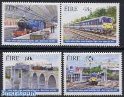 Ireland 2005 Dublin/Belfast Railway 4v (2v+[:]), Mint NH, Transport - Railways - Art - Bridges And Tunnels - Unused Stamps