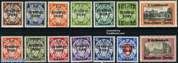 Germany, Empire 1939 Overprints On Danzig Stamps 14v, Mint NH - Nuovi